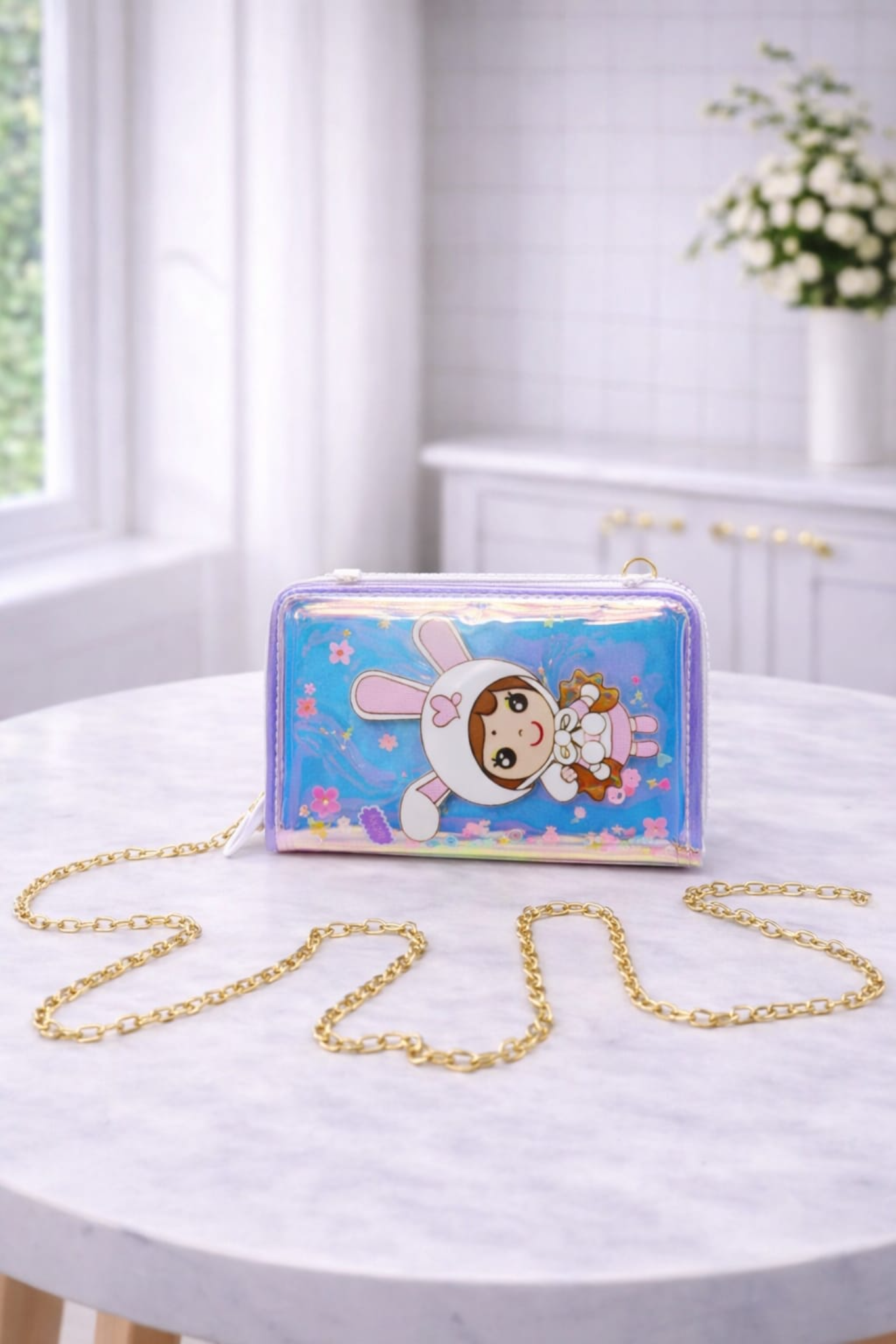 Holographic Cartoon Shoulder Bag for Girls