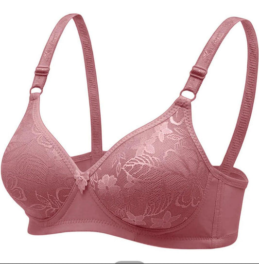 Floral Lace Padded Bra for Women