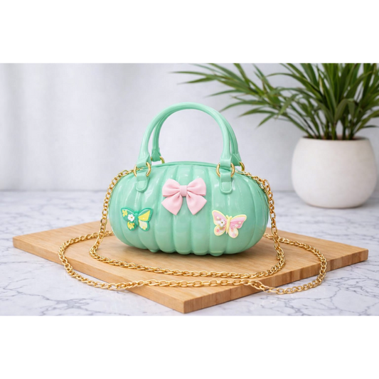 🎀 Adorable Pumpkin Shape Kawaii Bag for Girls 🎀