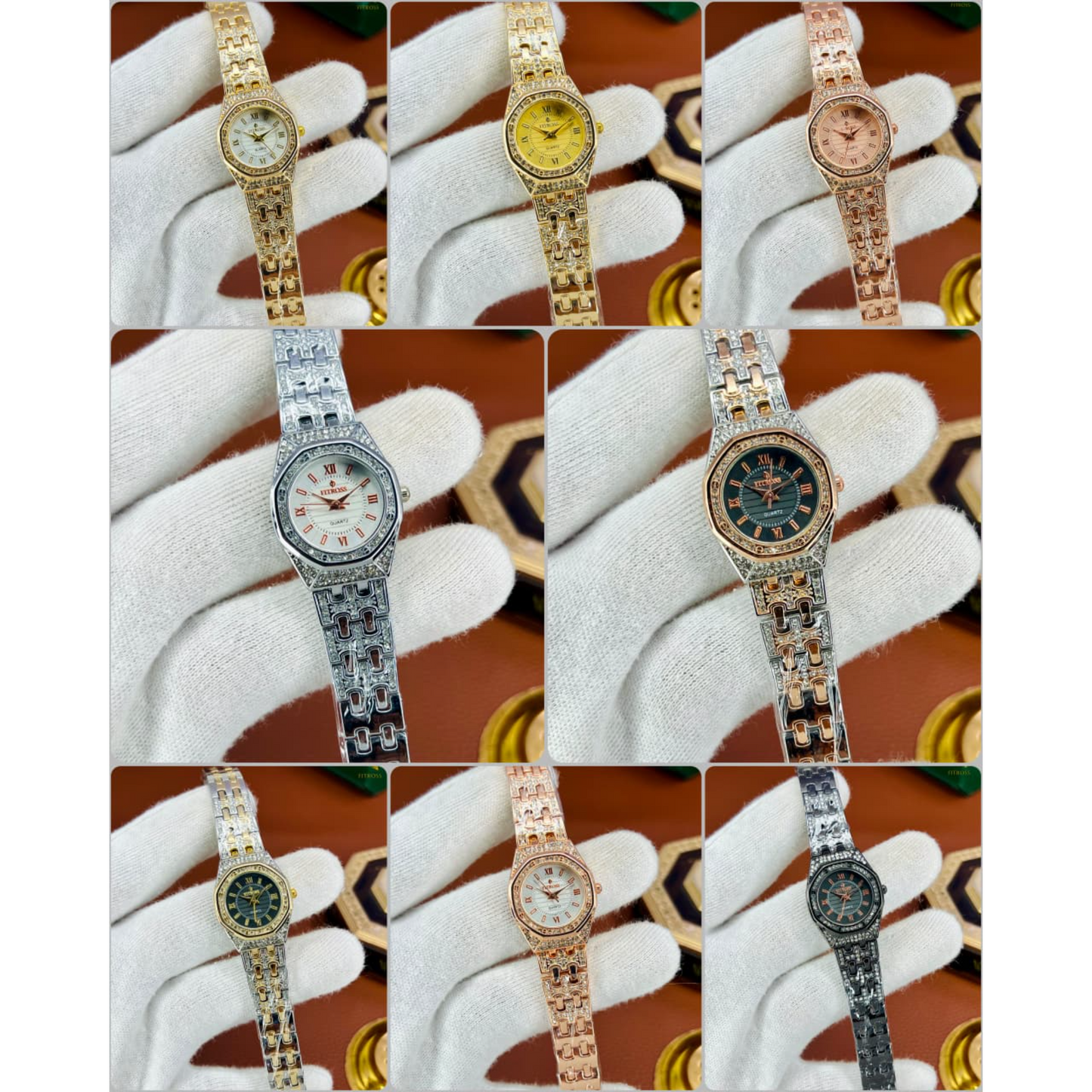 Fitross Octagonal Diamond Watch