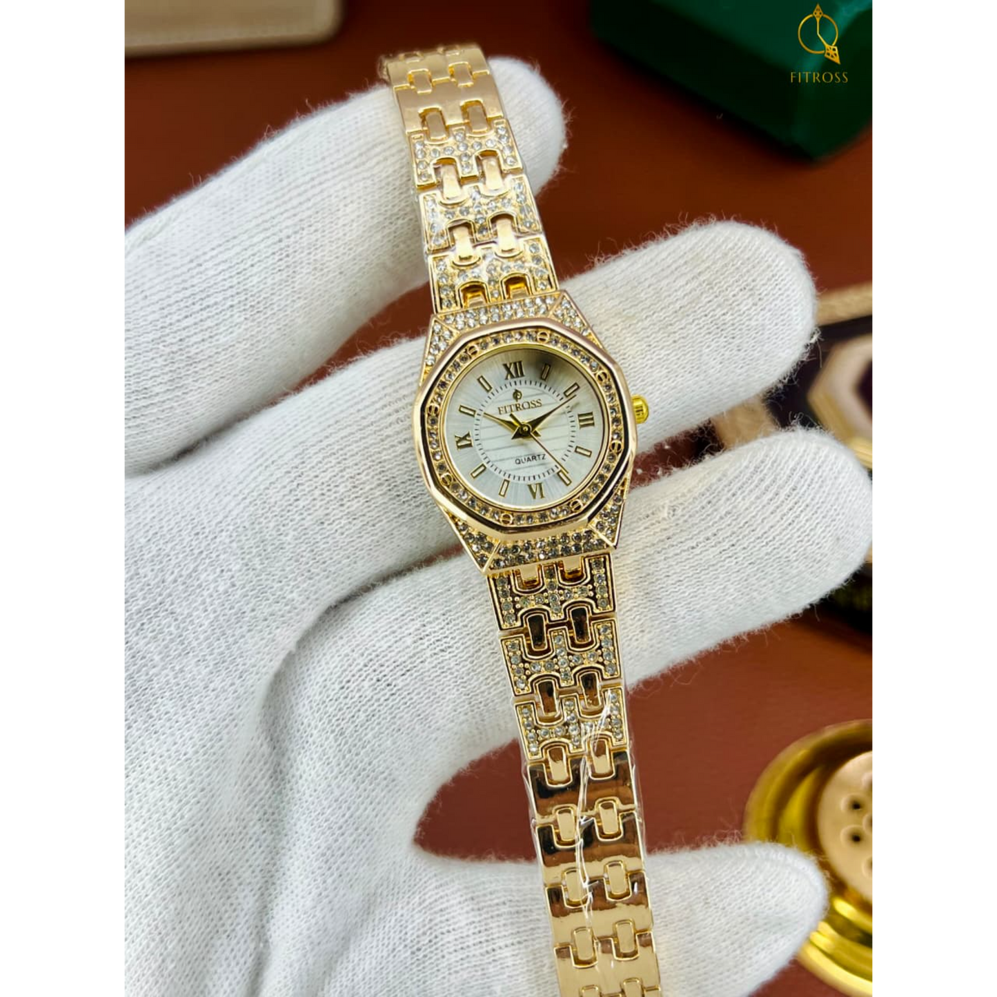 Fitross Octagonal Diamond Watch