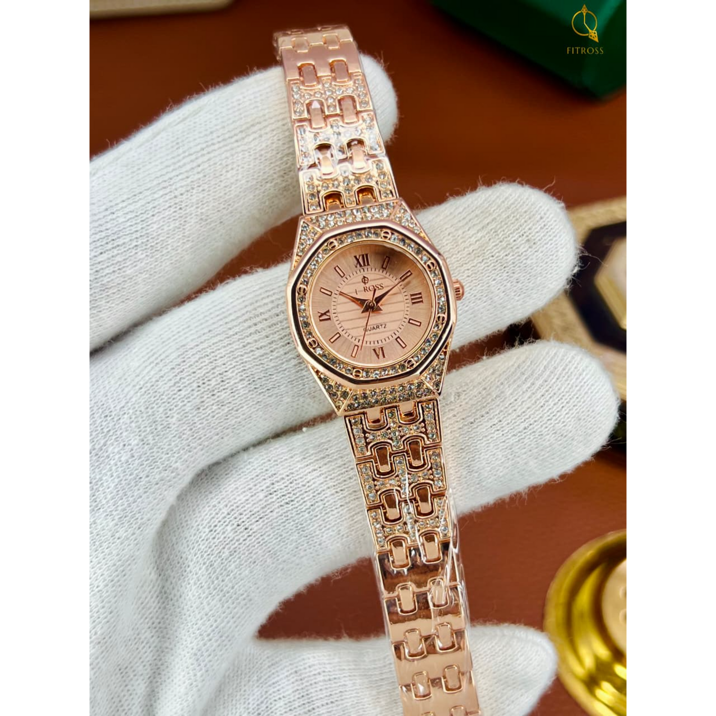 Fitross Octagonal Diamond Watch