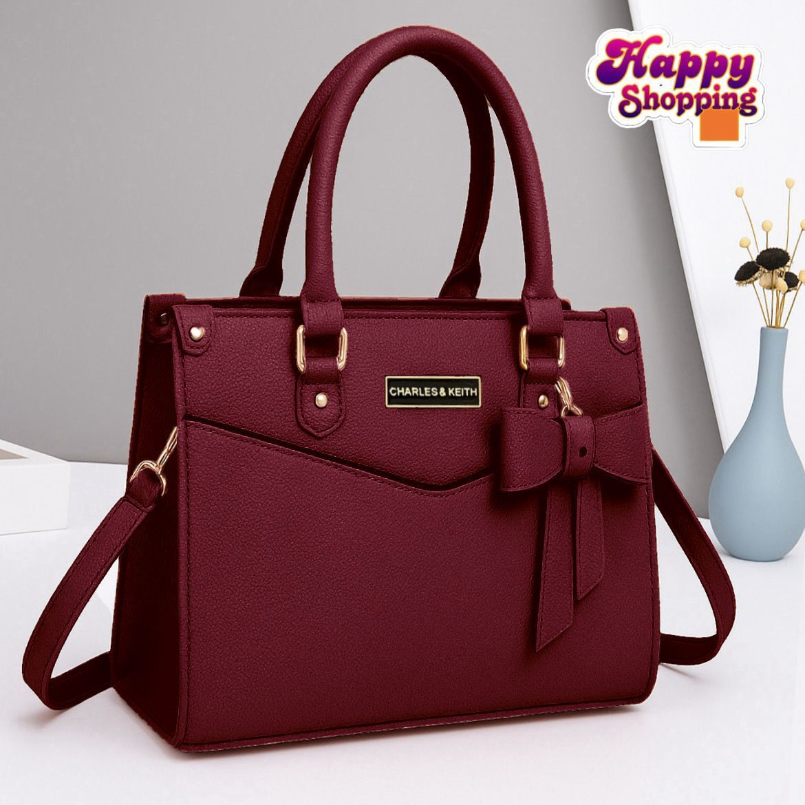 High-Quality Rexine Handbag with Long Strap